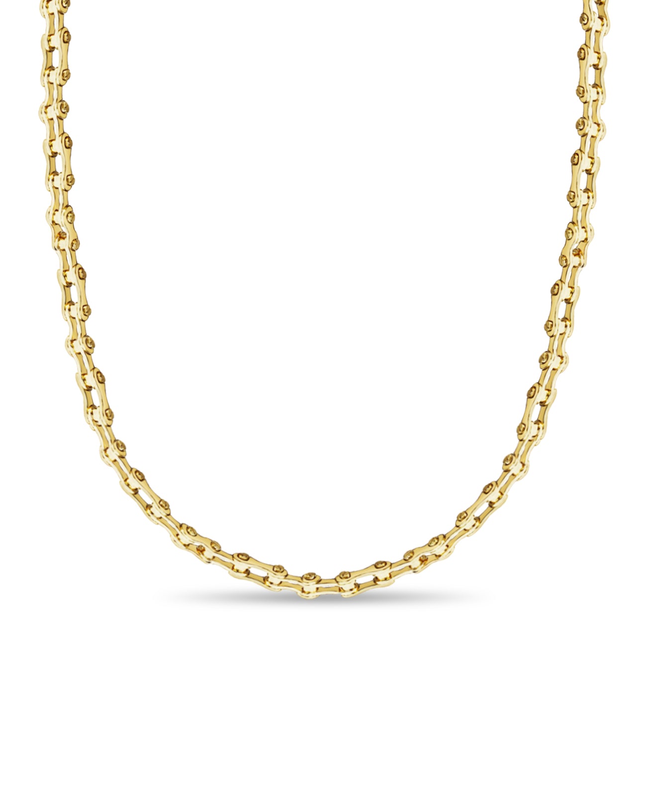 Handmade Solid Gold Motorcycle/Bike Chain Necklace , 12mm