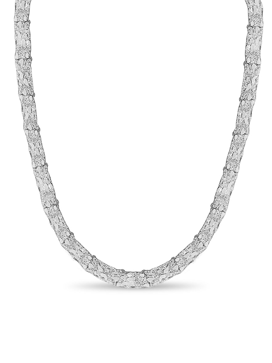 Handmade Solid Gold Nugget Necklace , 7mm