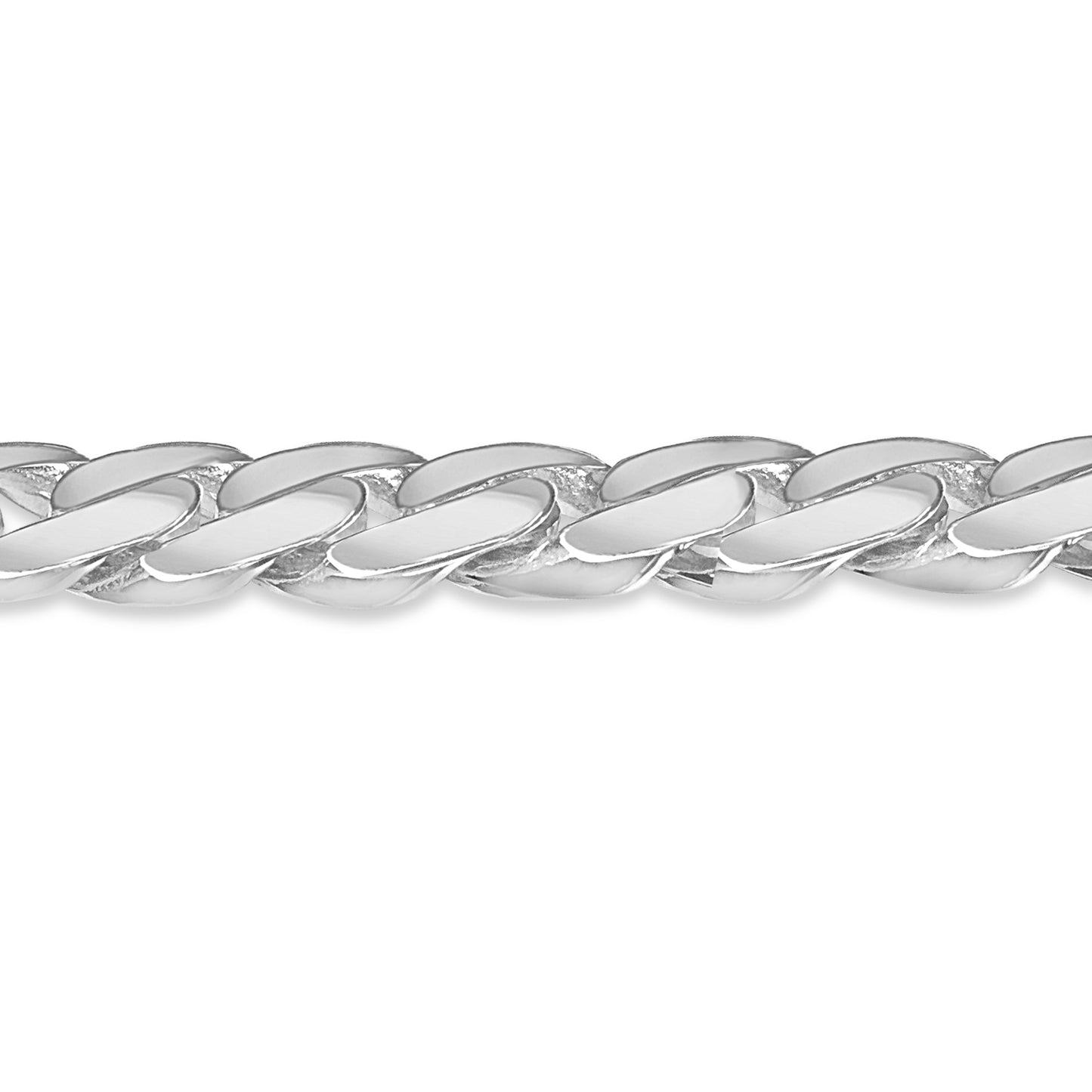 Handmade Solid Gold Curb Necklace , 14mm