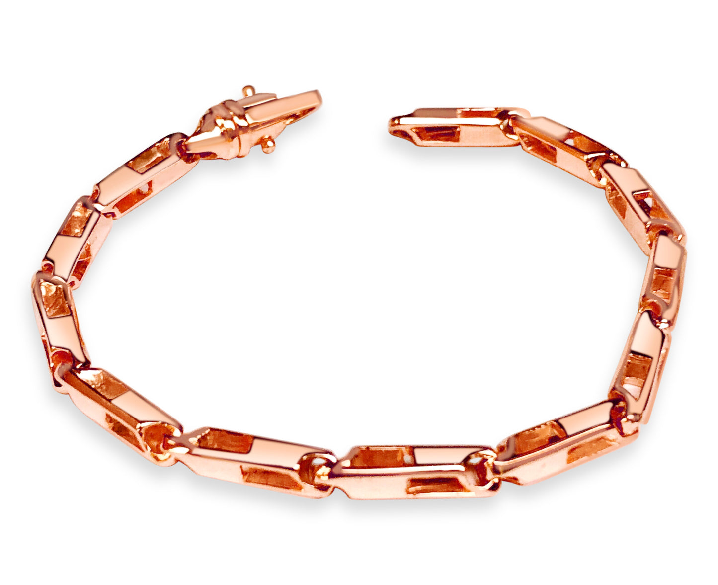 Handmade Solid Gold Square Tube Bracelet , 5mm