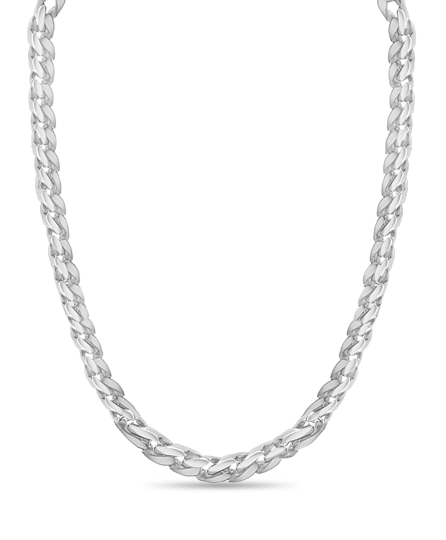 Handmade Solid Gold Curb Necklace , 16mm