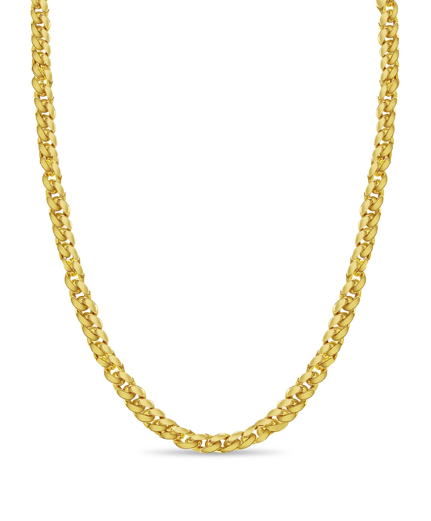 Handmade Solid Gold Curb Necklace , 15mm
