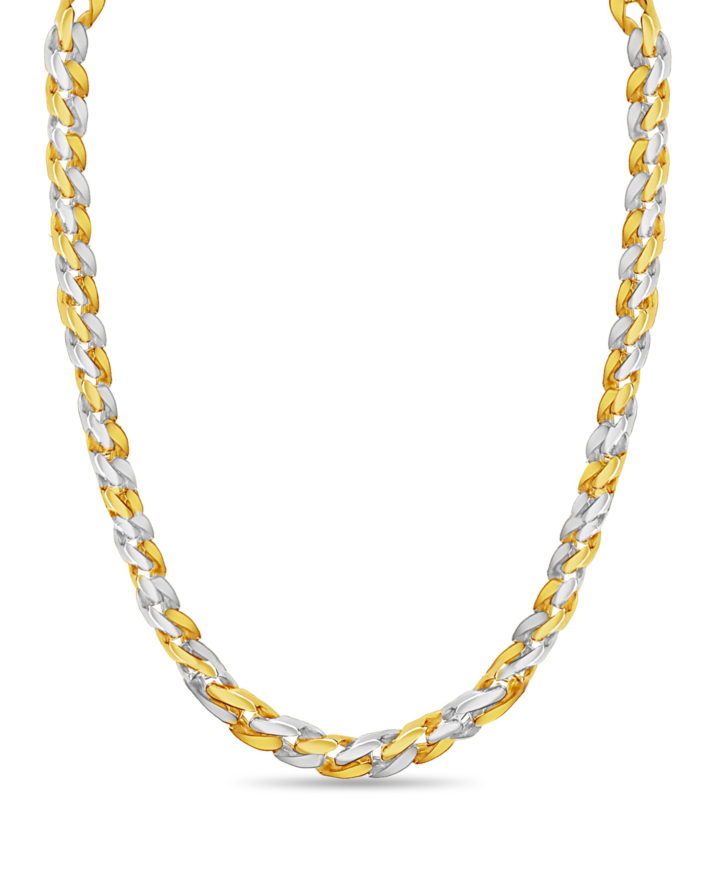 Handmade Solid Gold Curb Necklace , 16mm