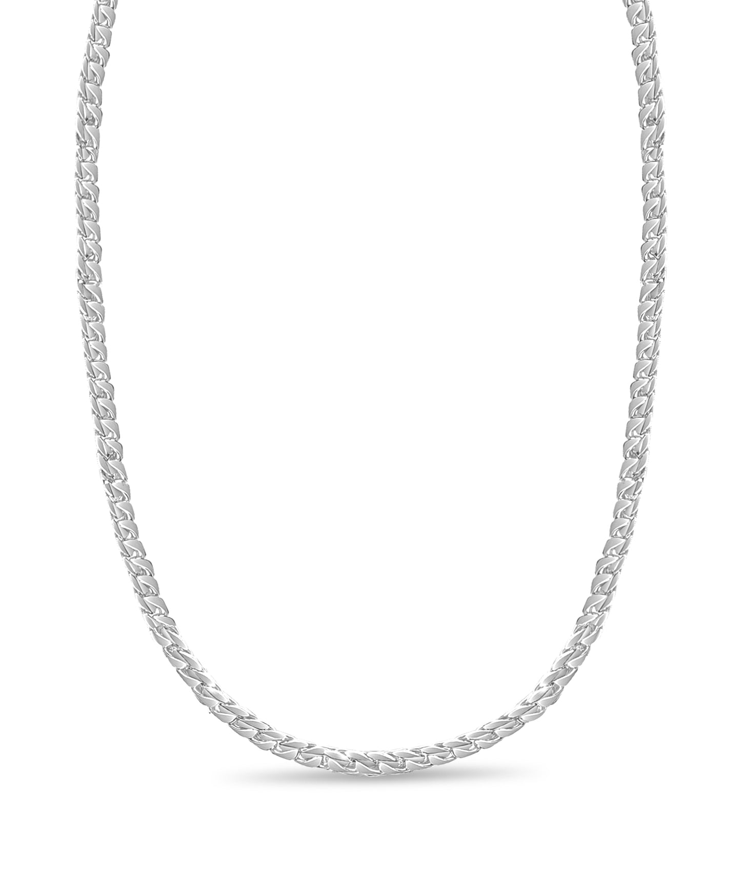 Handmade Solid Gold Curb Necklace , 9mm