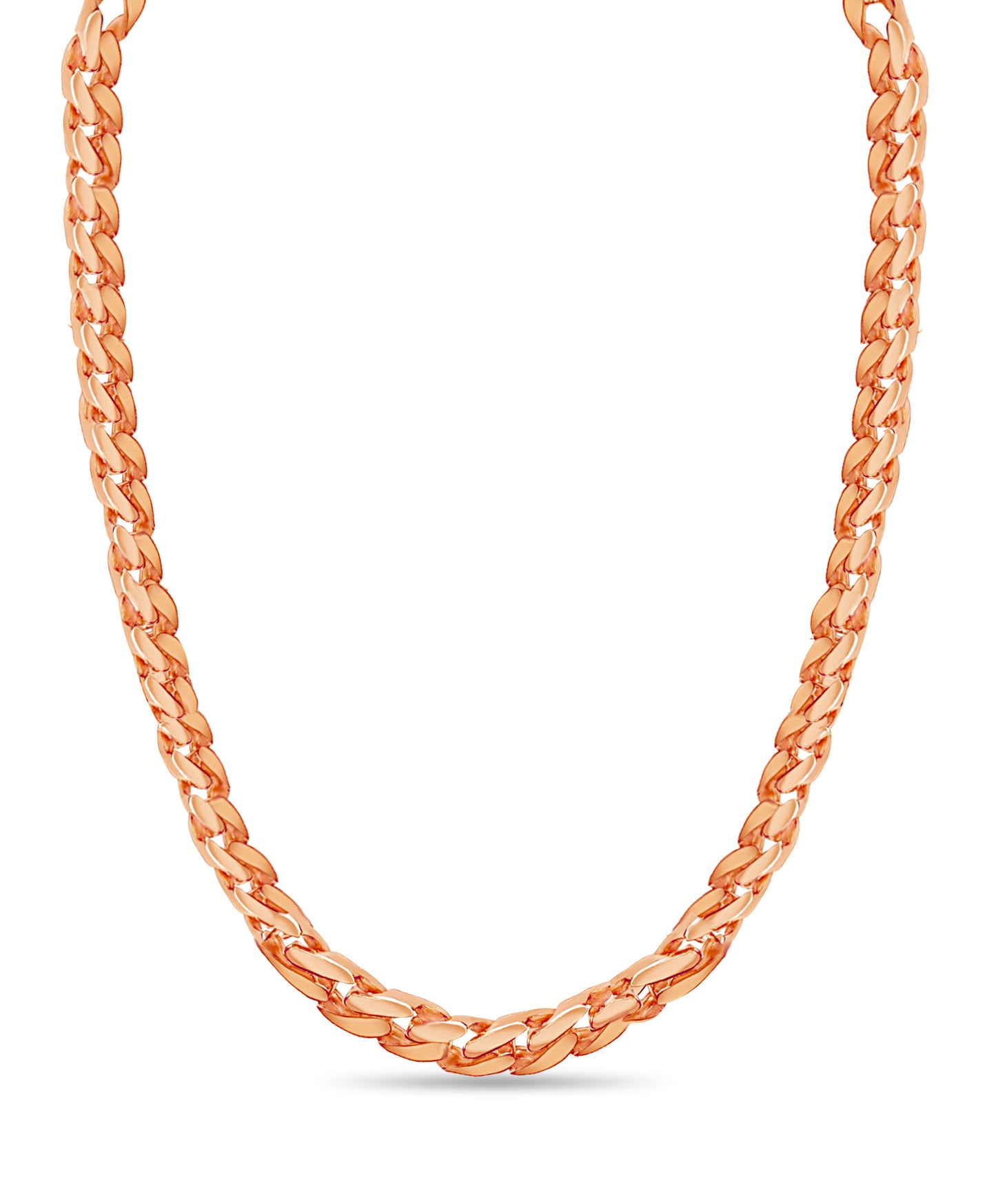 Handmade Solid Gold Curb Necklace , 16mm