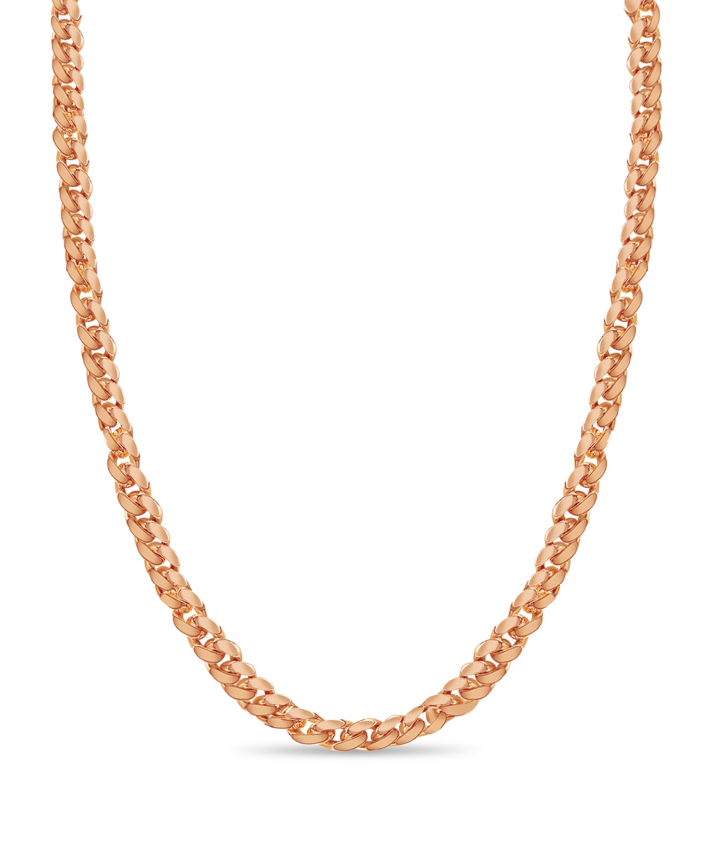 Handmade Solid Gold Curb Necklace , 15mm