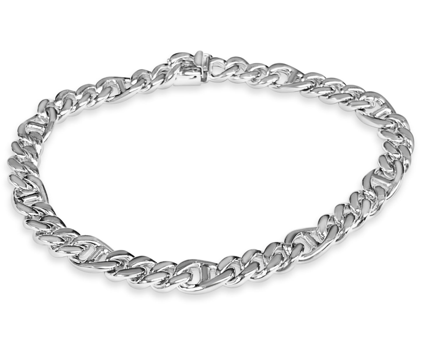 Handmade Solid Gold Mariner Bracelet , 7mm