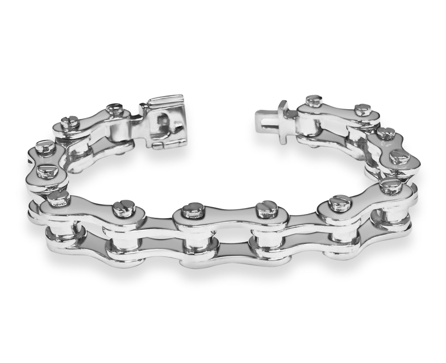 Handmade Solid Gold Motorcycle/Bike Chain Bracelet , 12mm