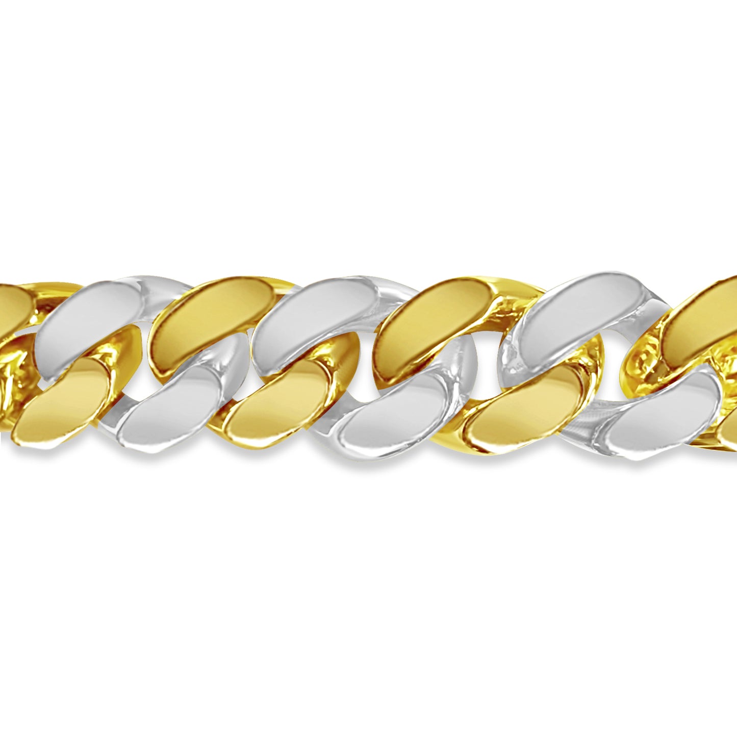 Handmade Solid Gold Curb Bracelet , 15mm