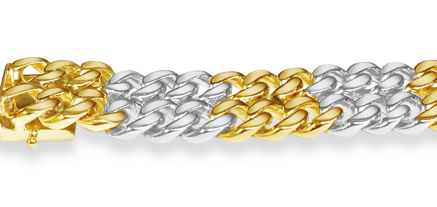 Handmade Solid Gold ID Curb Bracelet , 16mm