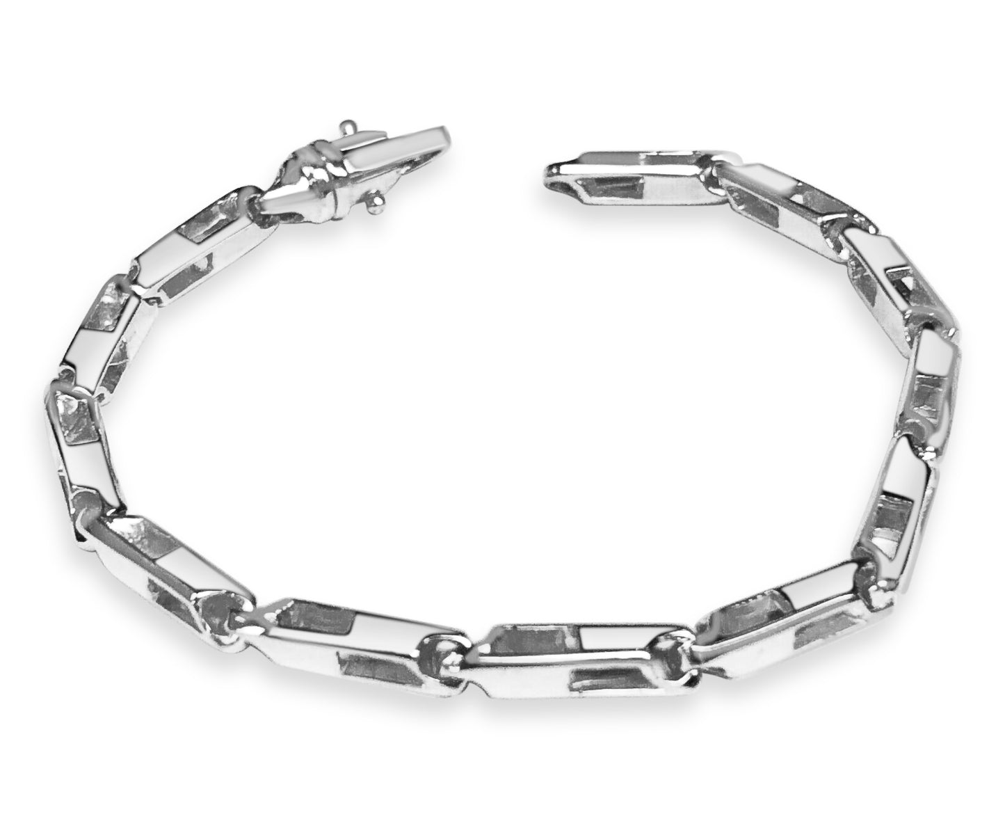 Handmade Solid Gold Square Tube Bracelet , 5mm