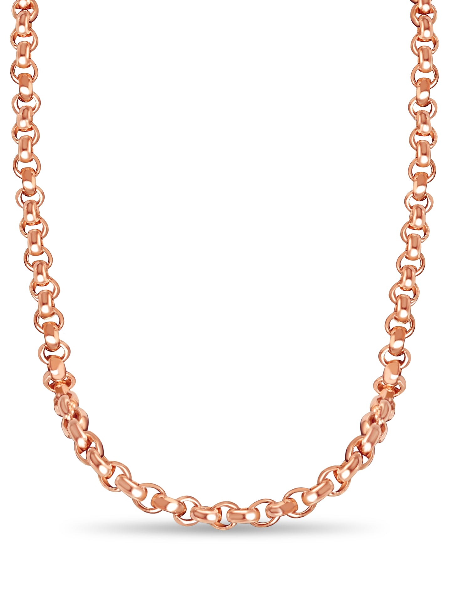 Handmade Solid Gold Fancy Rolo Necklace , 7mm