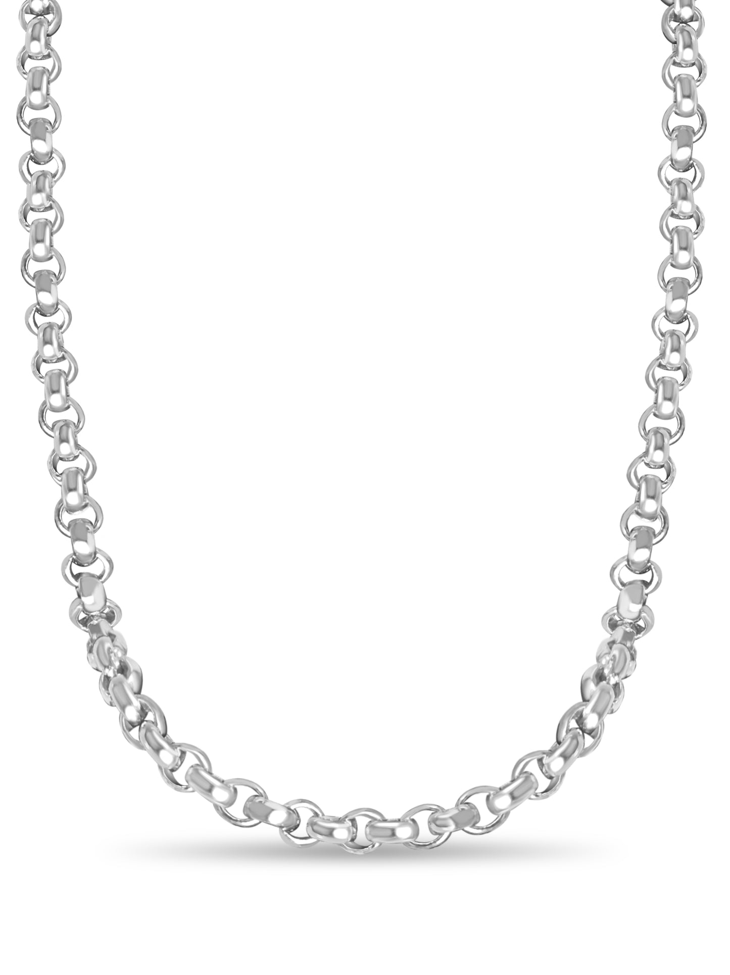 Handmade Solid Gold Fancy Rolo Necklace , 7mm