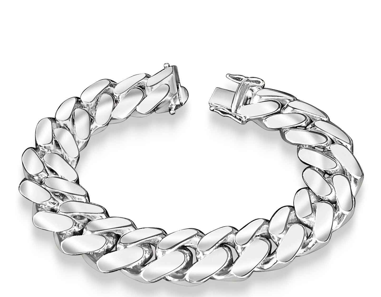 Handmade Solid Gold Miami Cuban Bracelet , 18mm