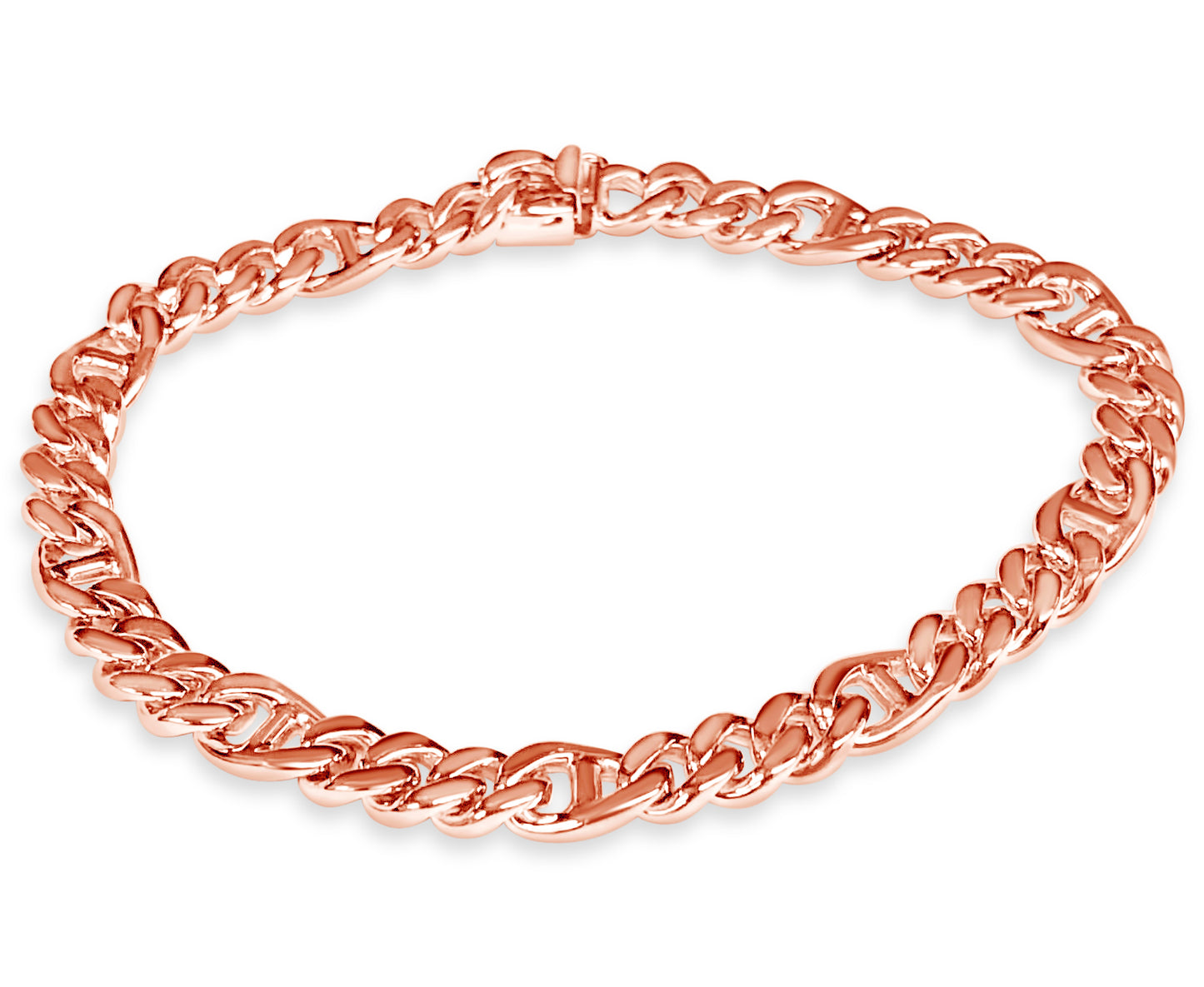 Handmade Solid Gold Mariner Bracelet , 7mm