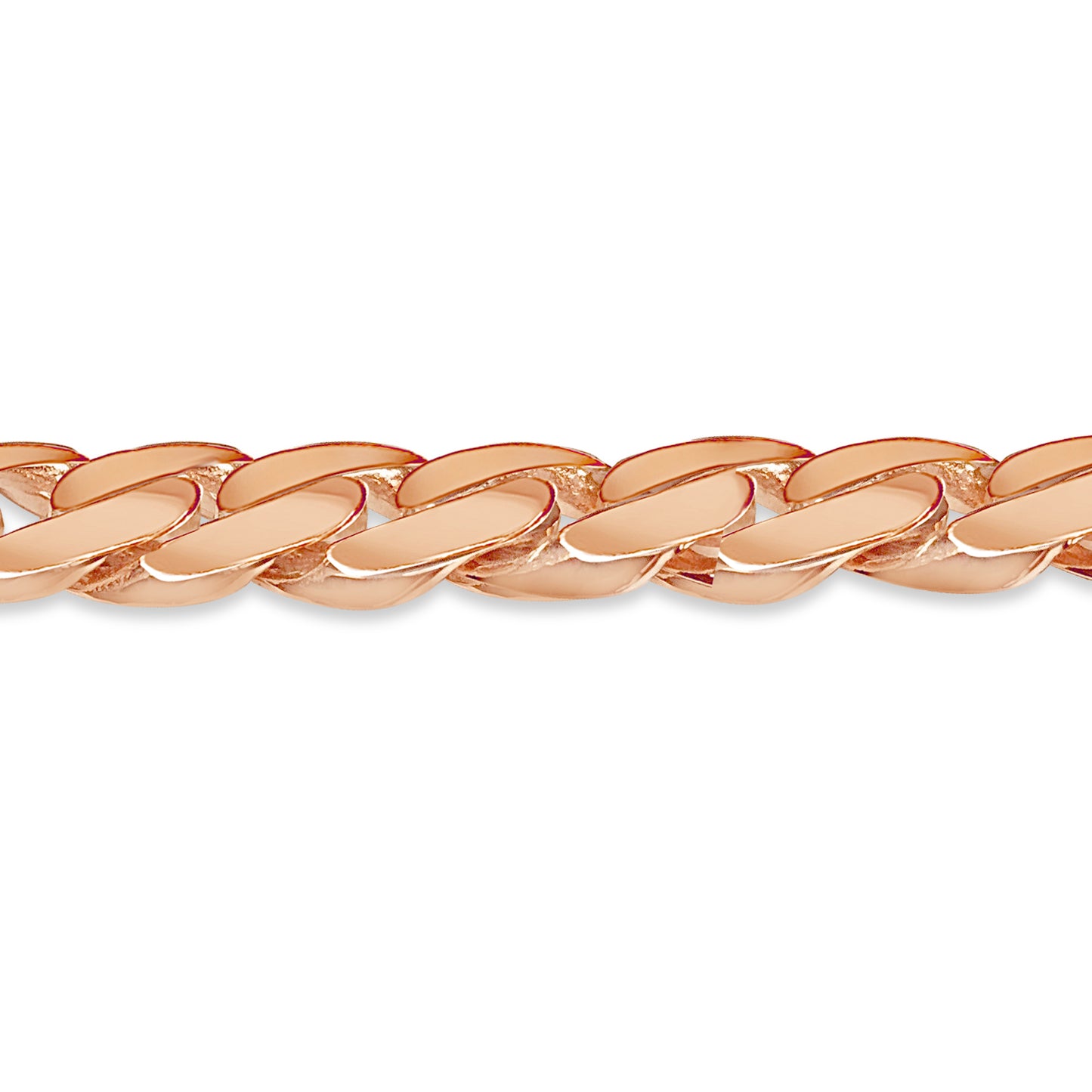 Handmade Solid Gold Curb Necklace , 14mm