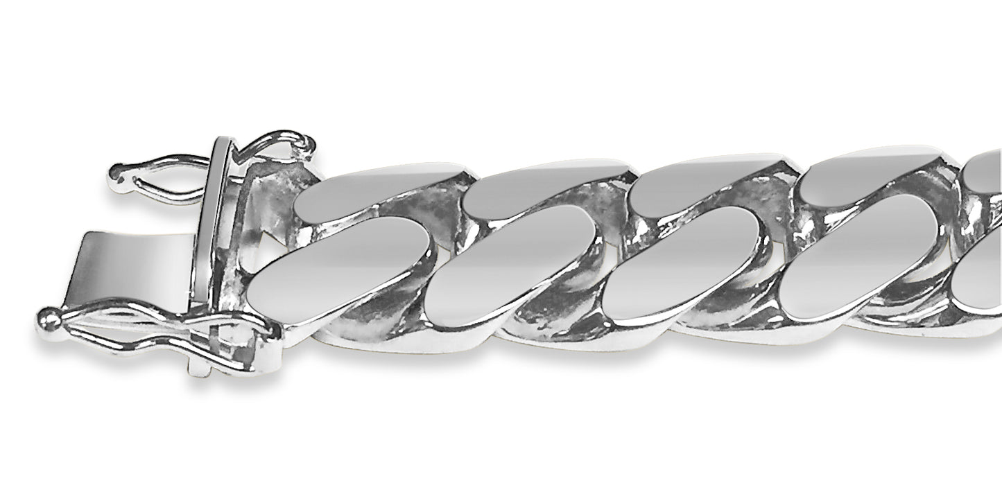Handmade Solid Gold Miami Cuban Bracelet , 14mm