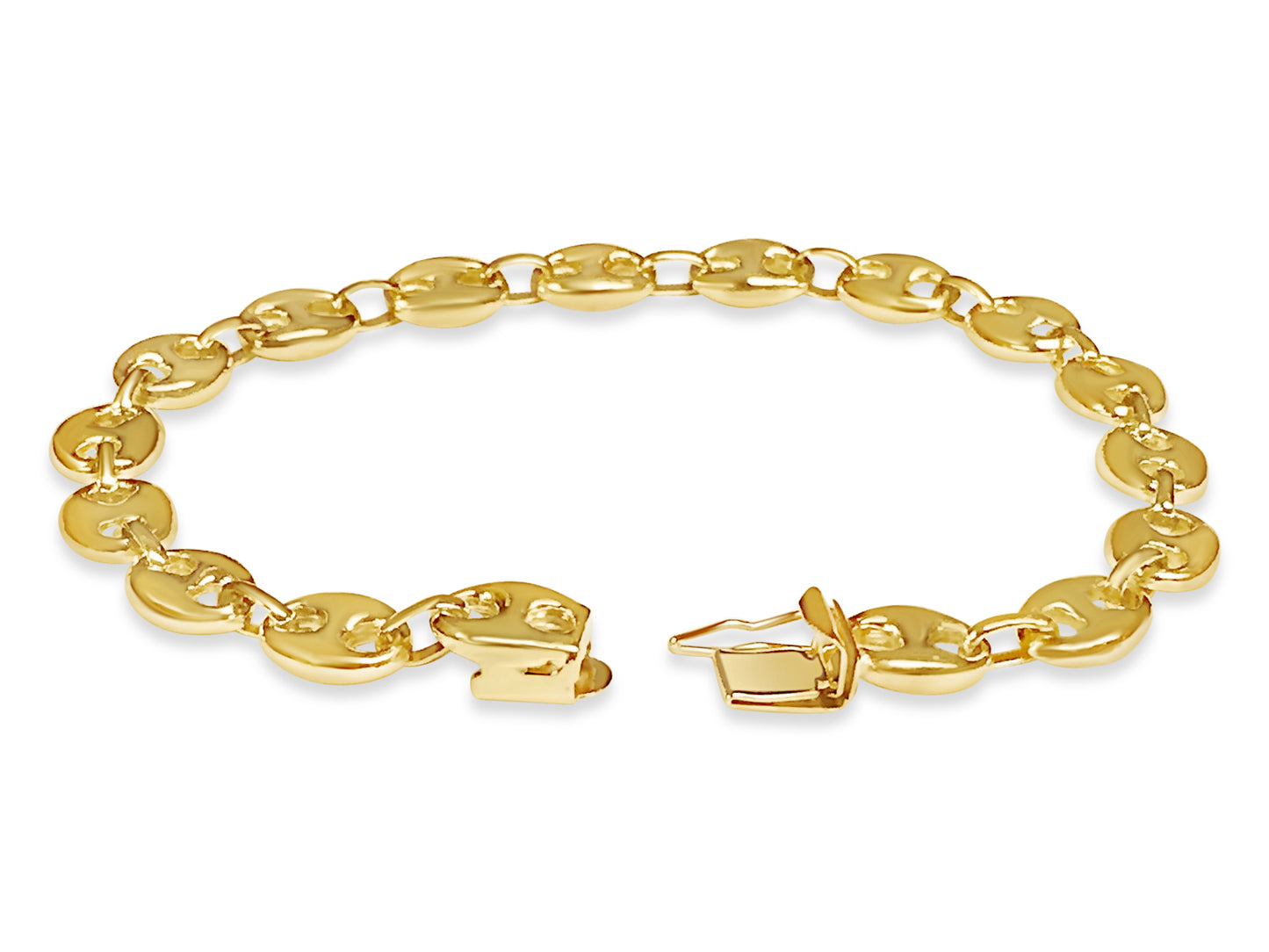 Handmade Solid Gold Mariner Bracelet , 9mm
