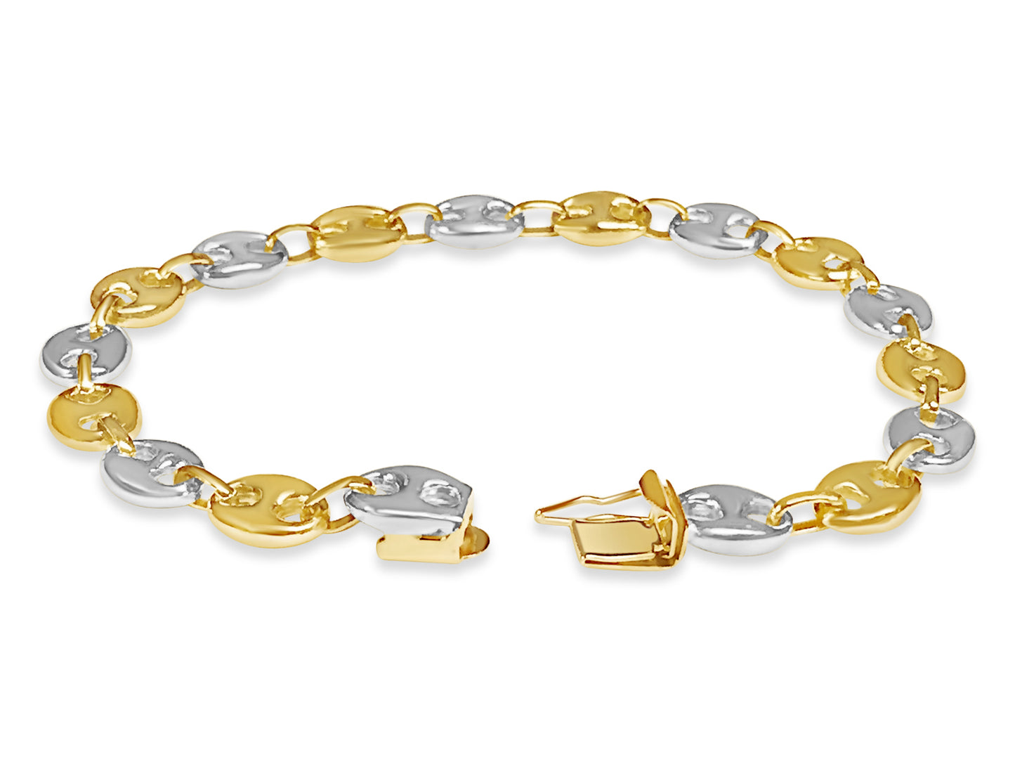 Handmade Solid Gold Mariner Bracelet , 9mm
