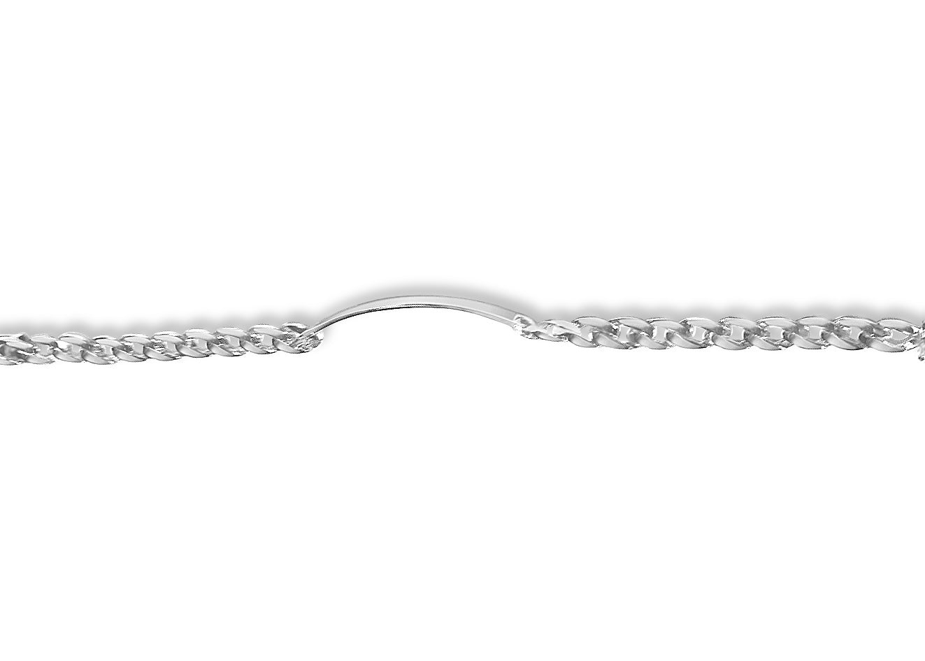 Handmade Solid Gold ID Curb Bracelet , 7mm