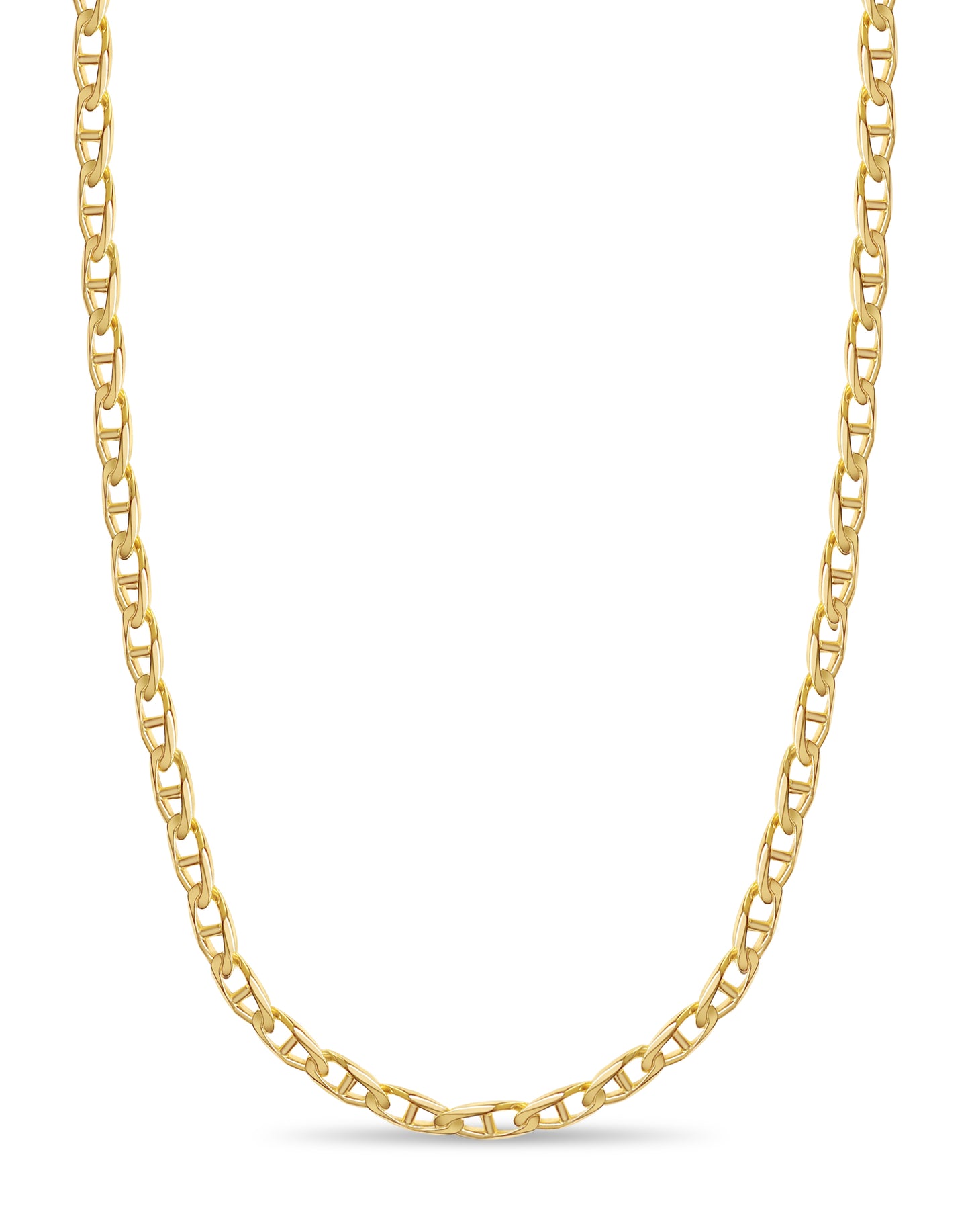 Handmade Solid Gold Mariner Necklace , 11mm