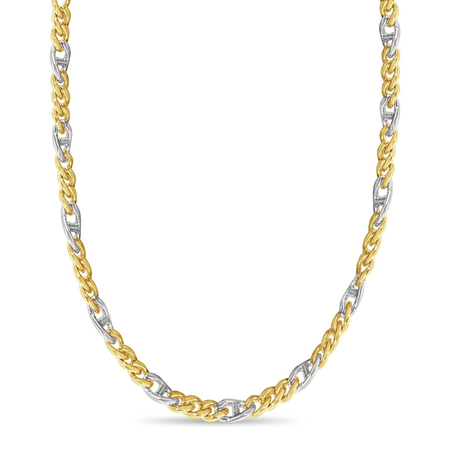 Handmade Solid Gold Mariner Necklace , 7mm