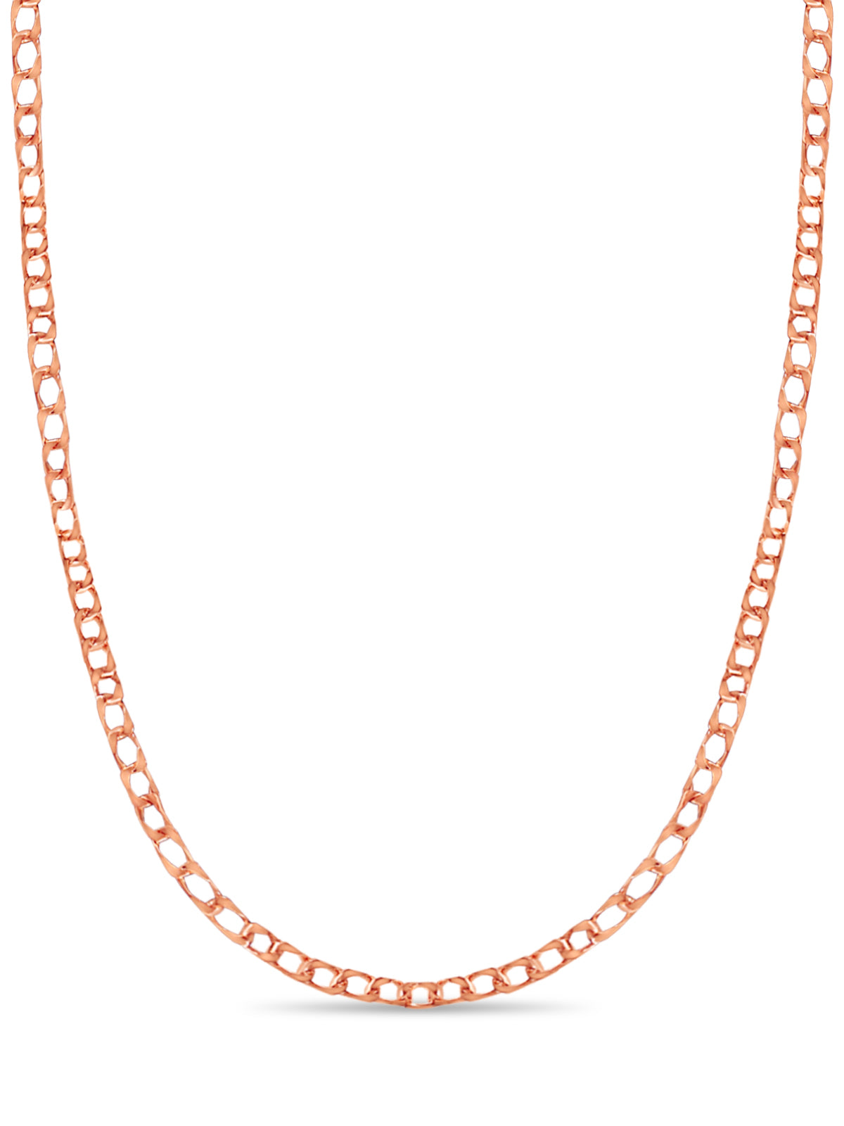 Handmade Solid Gold Curb Necklace , 10mm
