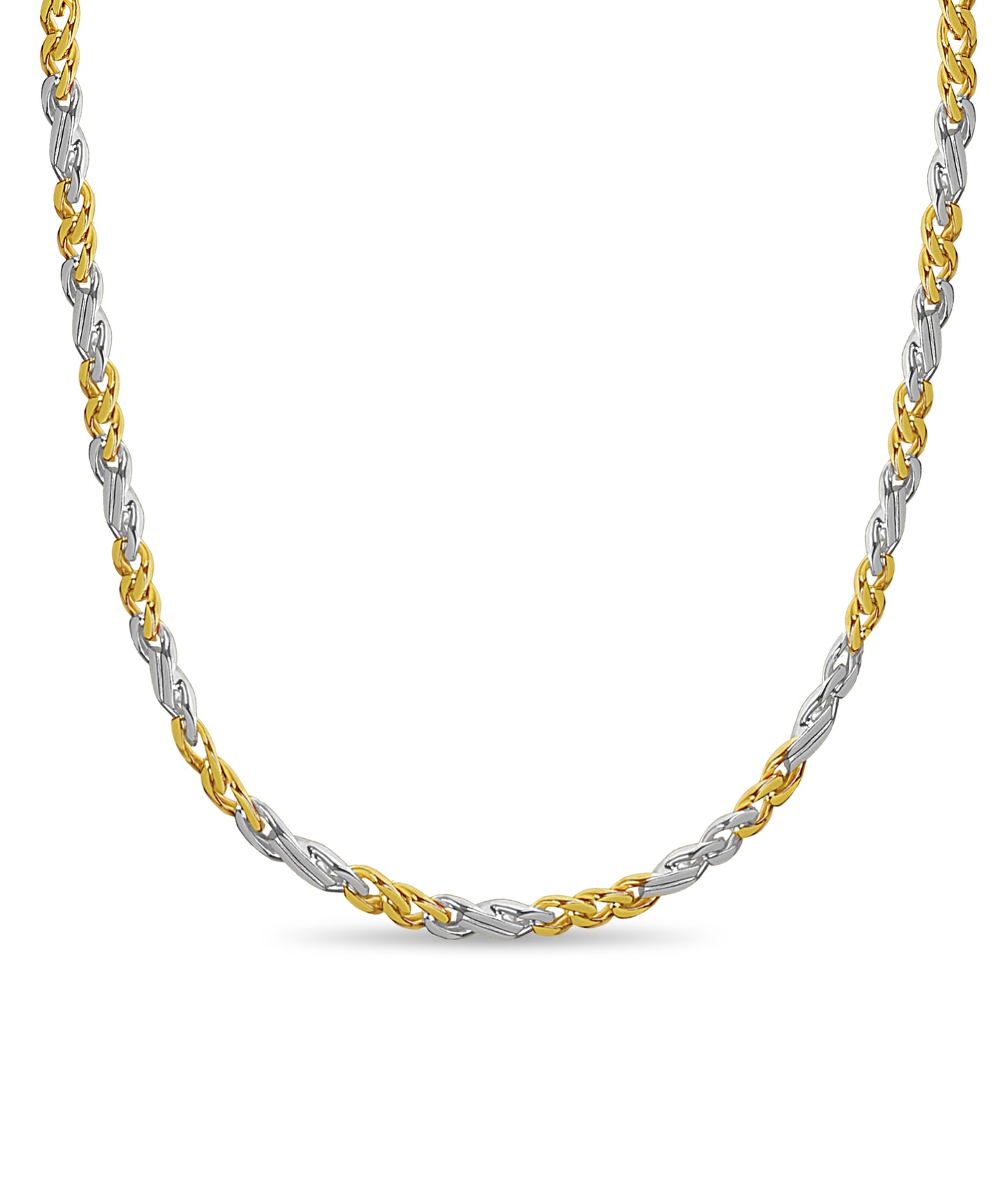 Handmade Solid Gold Curb Necklace , 7mm