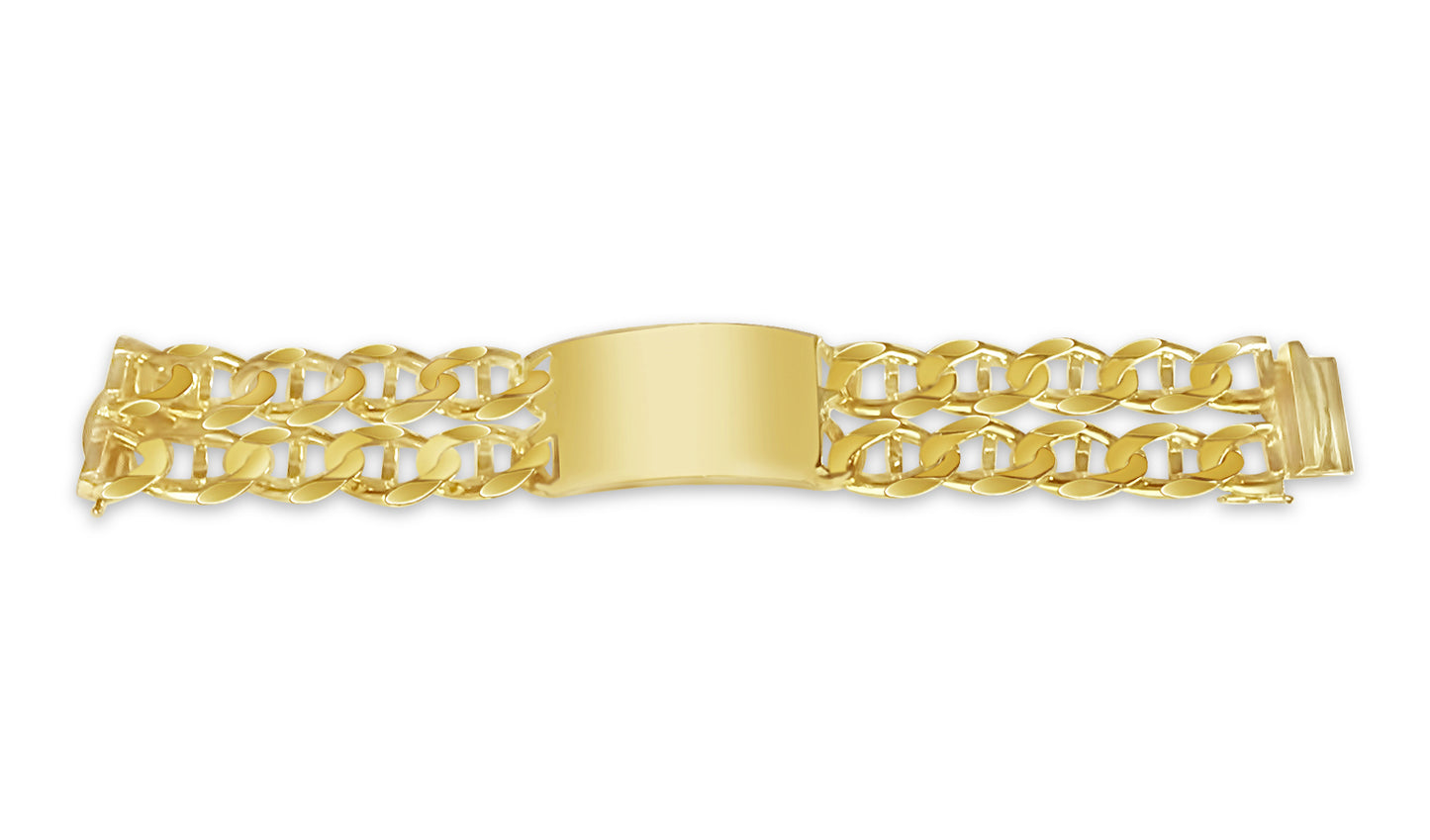 Handmade Solid Gold ID Mariner Bracelet , 28mm