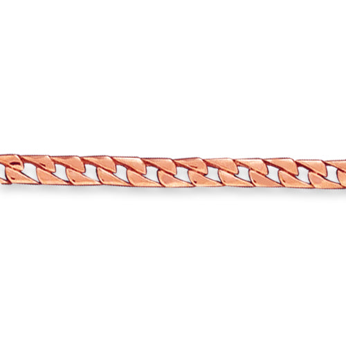 Handmade Solid Gold Curb Bracelet , 7mm