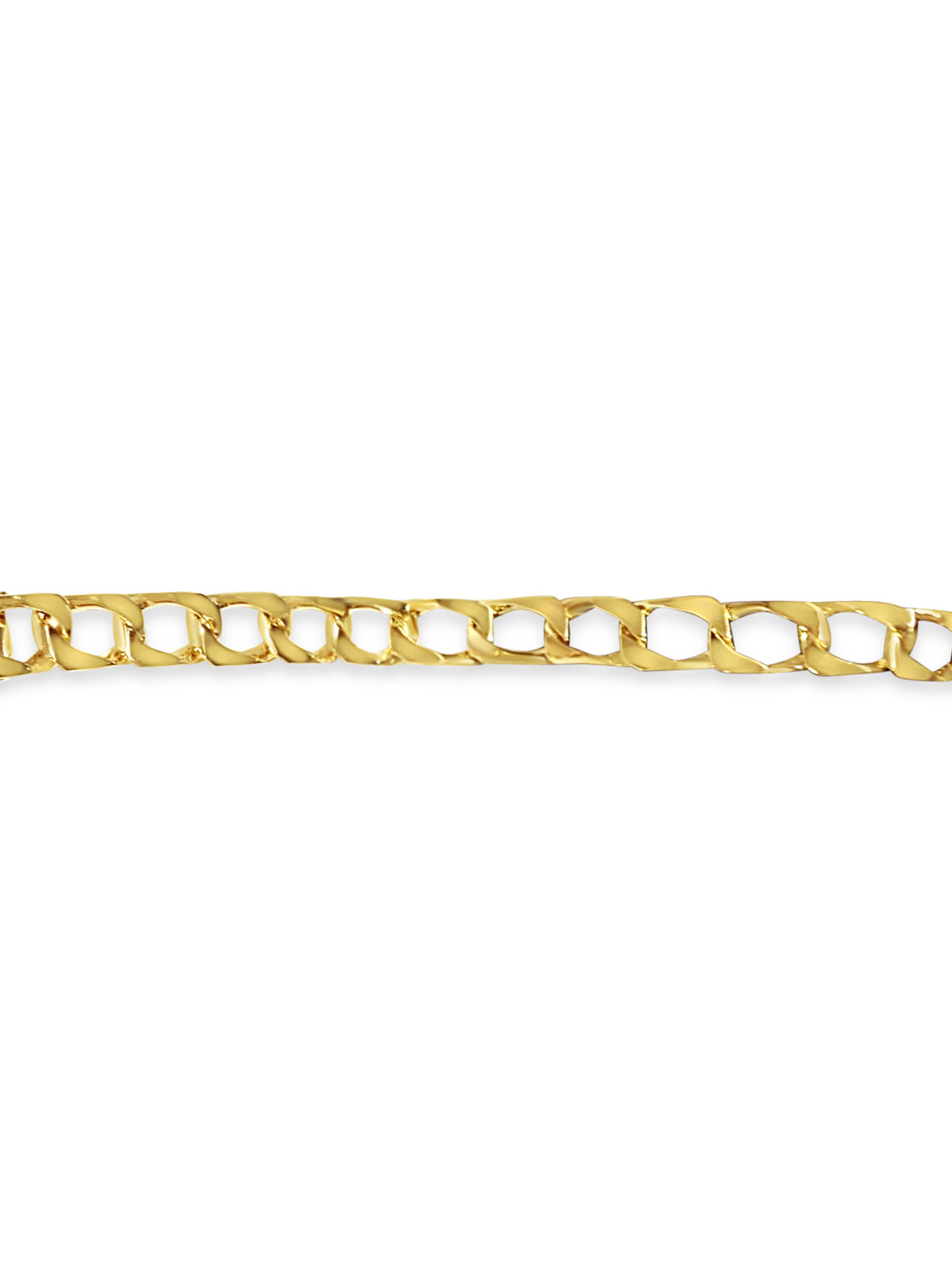 Handmade Solid Gold Curb Necklace , 10mm