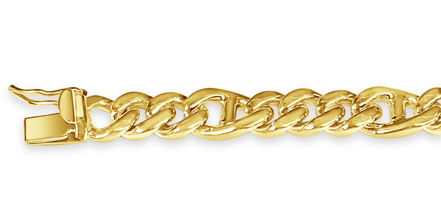Handmade Solid Gold Mariner Necklace , 7mm