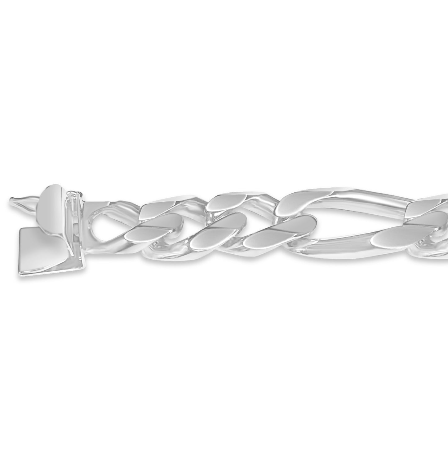 Handmade Solid Gold Figaro Bracelet , 12mm