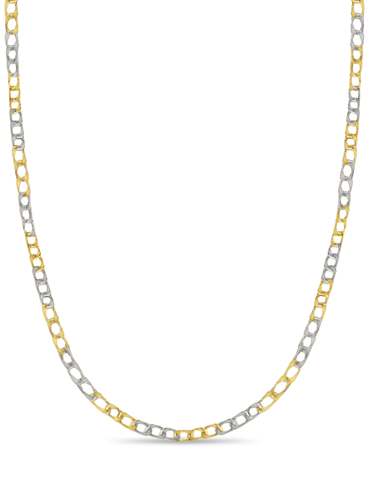 Handmade Solid Gold Curb Necklace , 10mm