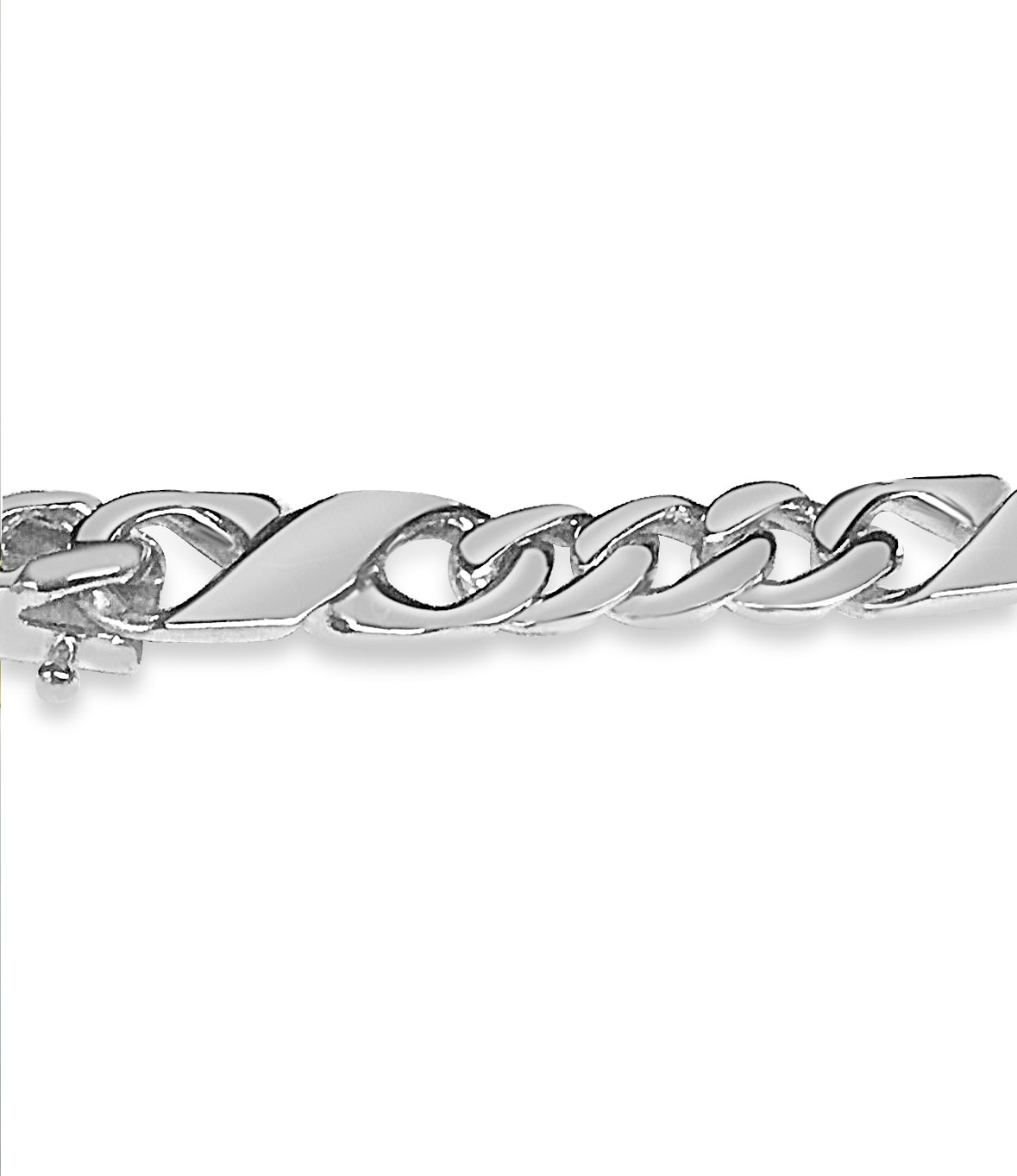 Handmade Solid Gold XO Curb Bracelet , 6mm