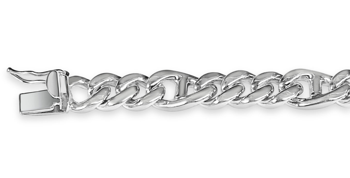 Handmade Solid Gold Mariner Bracelet , 7mm