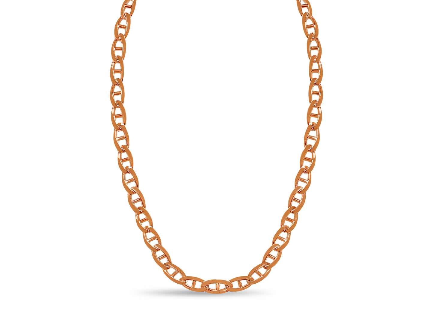 Handmade Solid Gold Anchor Mariner Necklace , 9mm