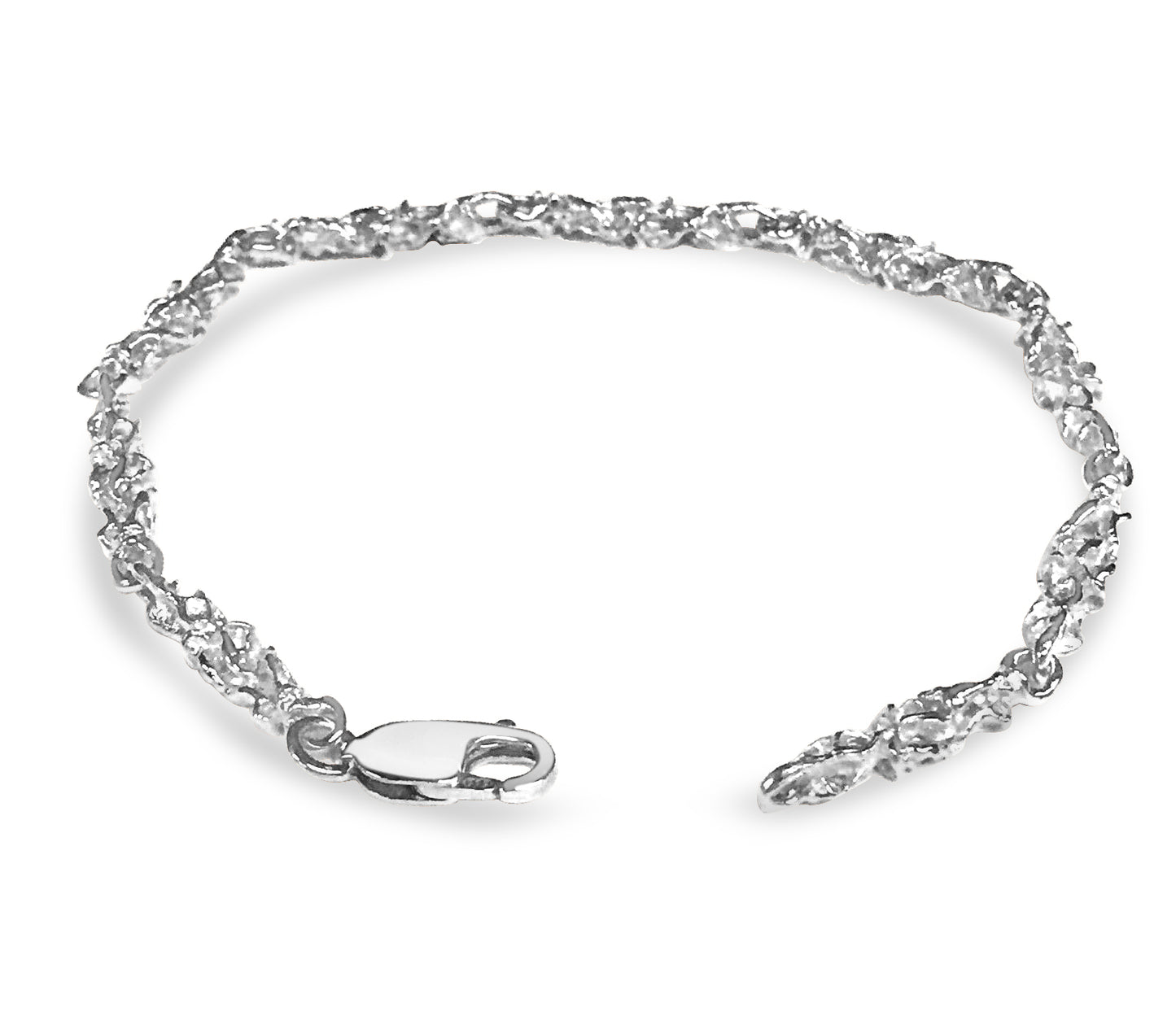 Handmade Solid Gold Nugget Bracelet , 5mm