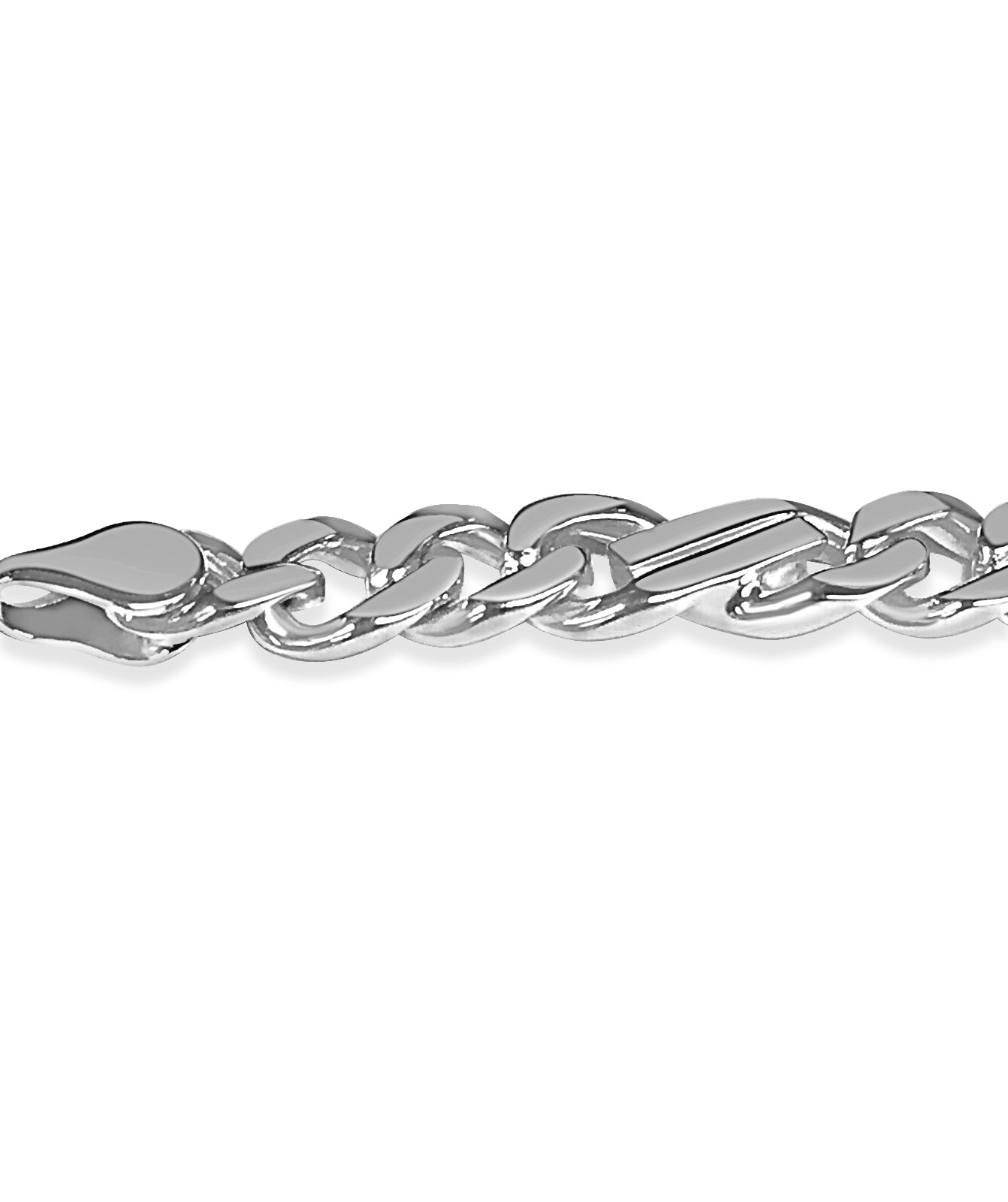 Handmade Solid Gold Curb Bracelet , 7mm