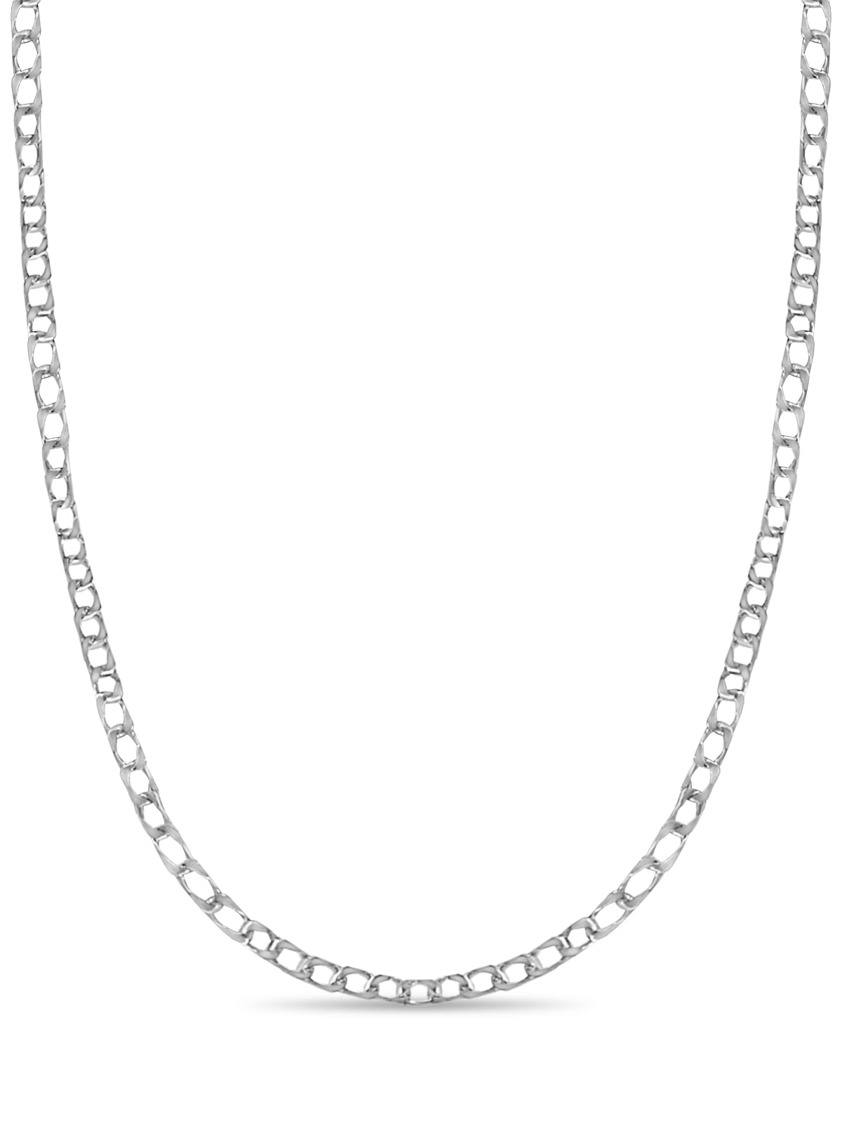 Handmade Solid Gold Curb Necklace , 10mm