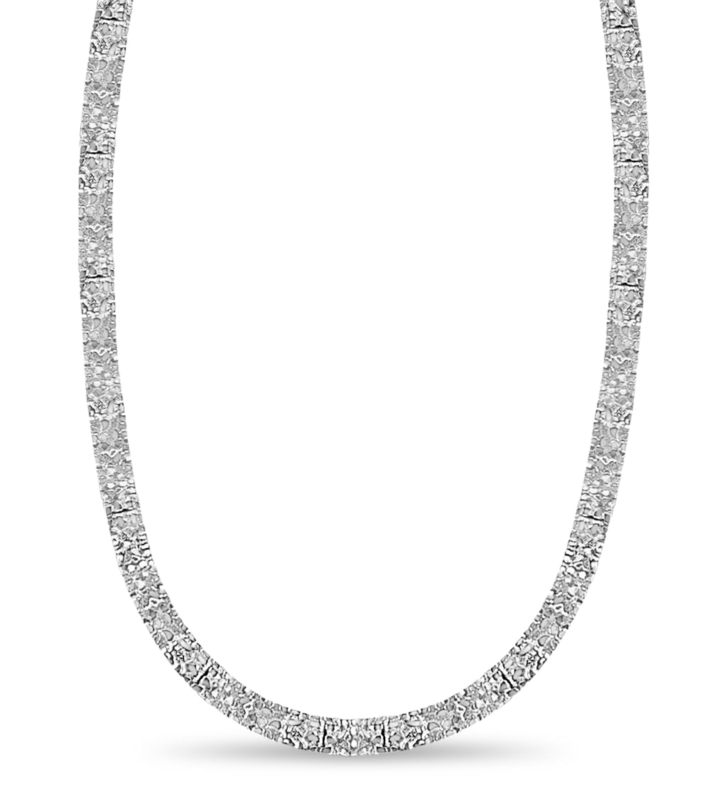 Handmade Solid Gold Nugget Necklace , 17mm
