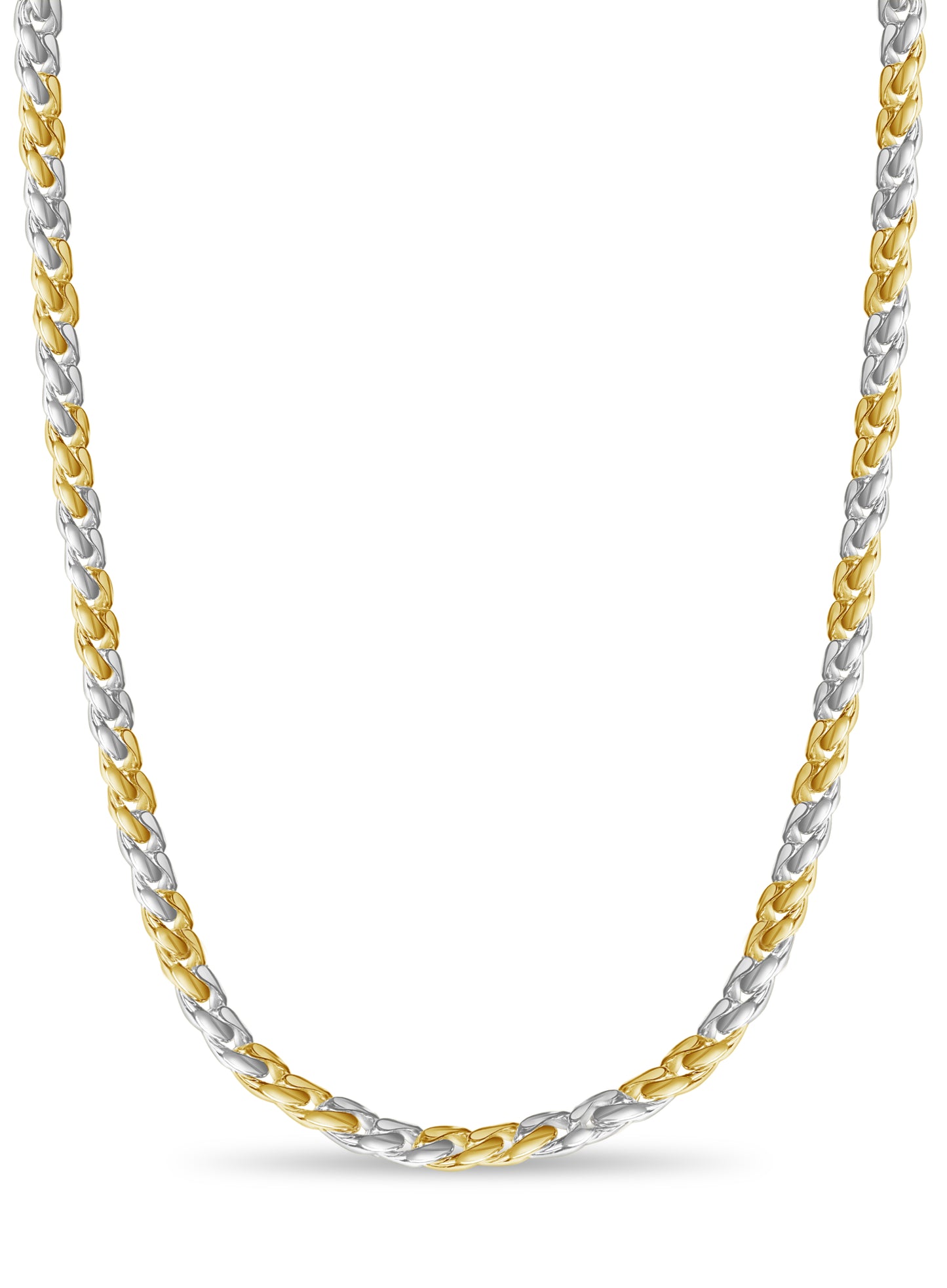Handmade Solid Gold Curb Necklace , 13mm