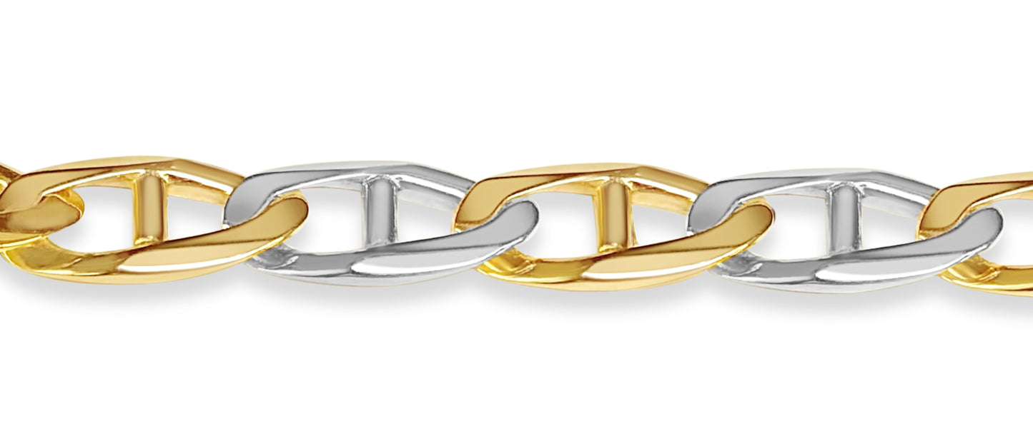 Handmade Solid Gold Mariner Bracelet , 11mm