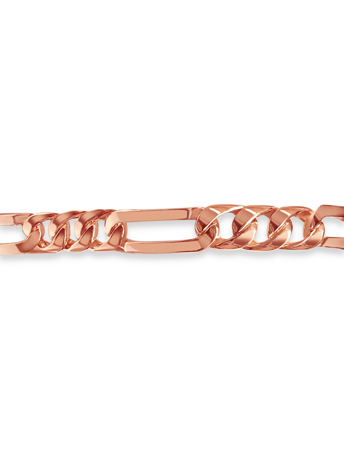 Handmade Solid Gold Figaro Bracelet , 8mm