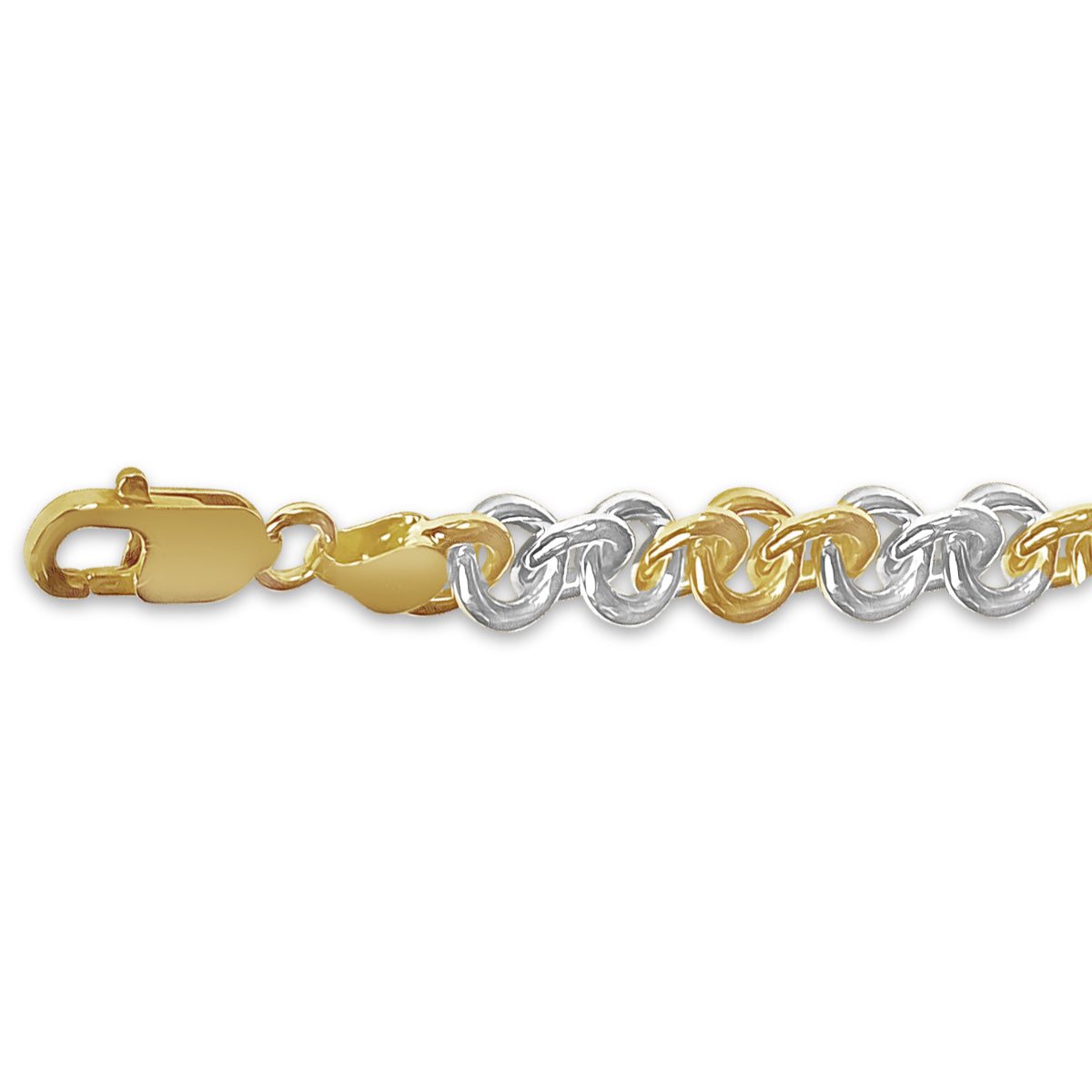 Handmade Solid Gold Fancy Rolo Necklace , 9mm