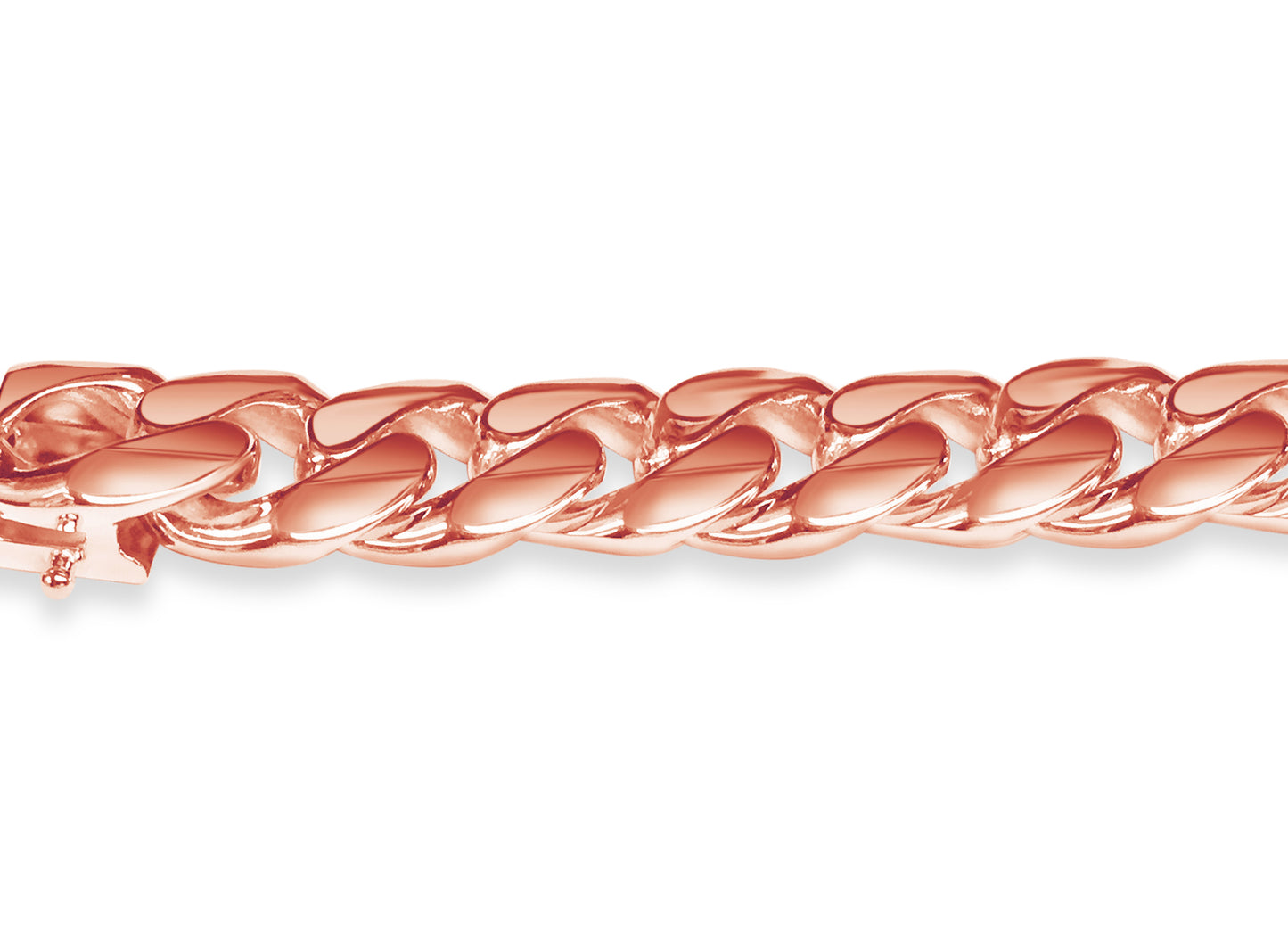 Handmade Solid Gold Curb Bracelet , 13mm
