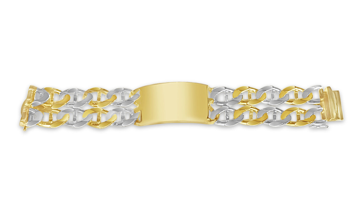 Handmade Solid Gold ID Mariner Bracelet , 28mm
