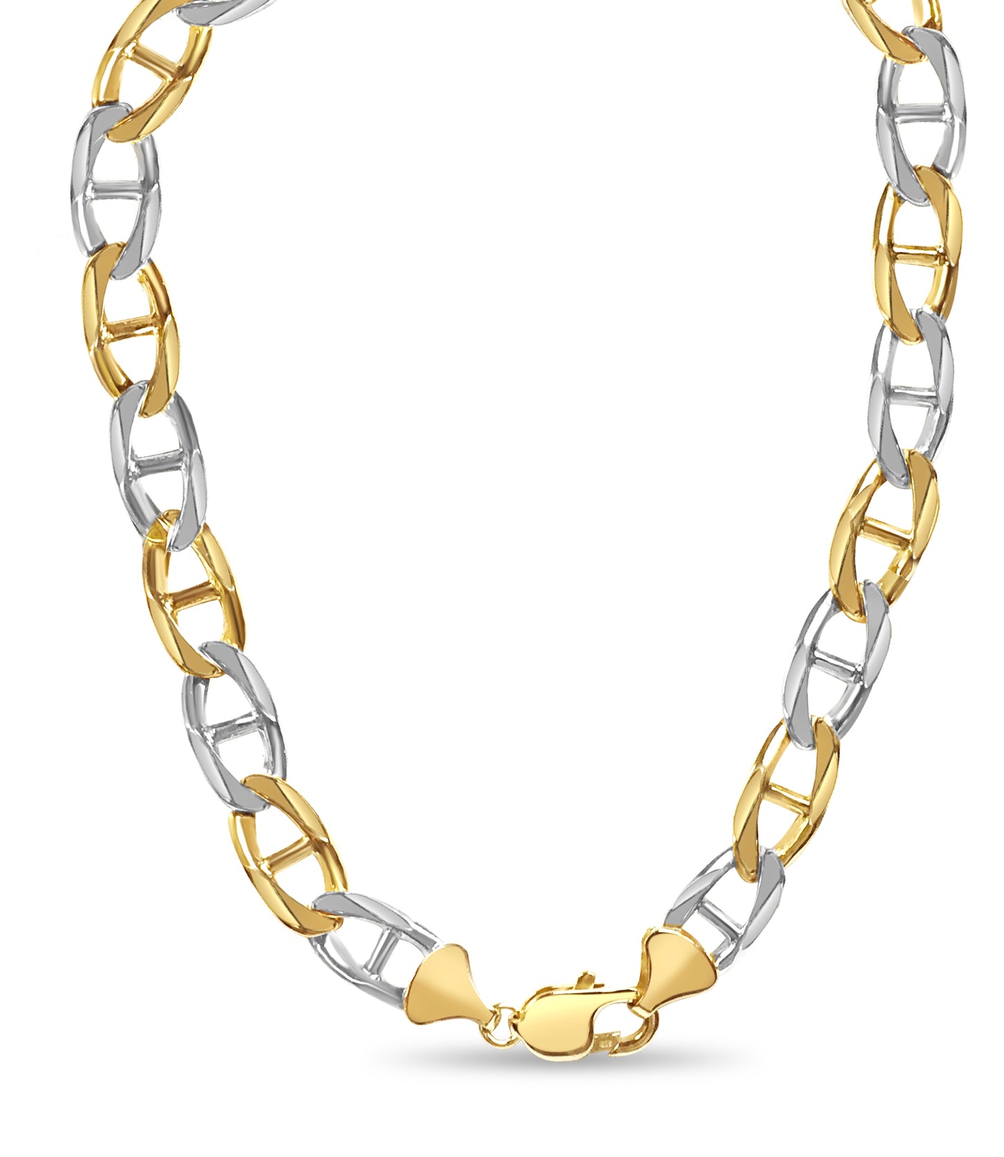 Handmade Solid Gold Mariner Necklace , 15mm