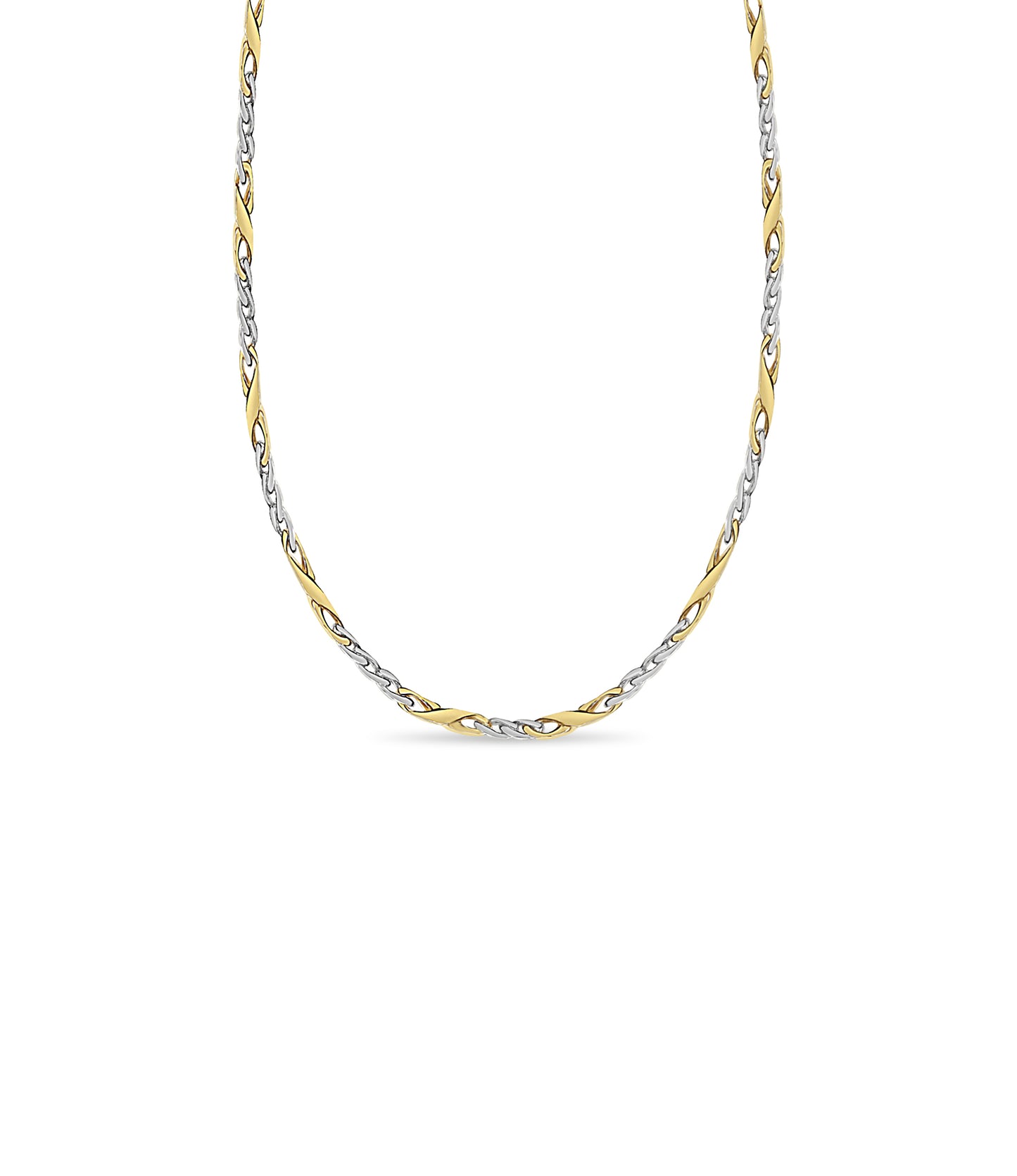 Handmade Solid Gold XO Curb Necklace , 6mm