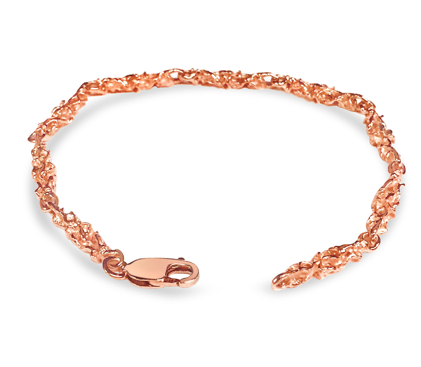 Handmade Solid Gold Nugget Bracelet , 5mm